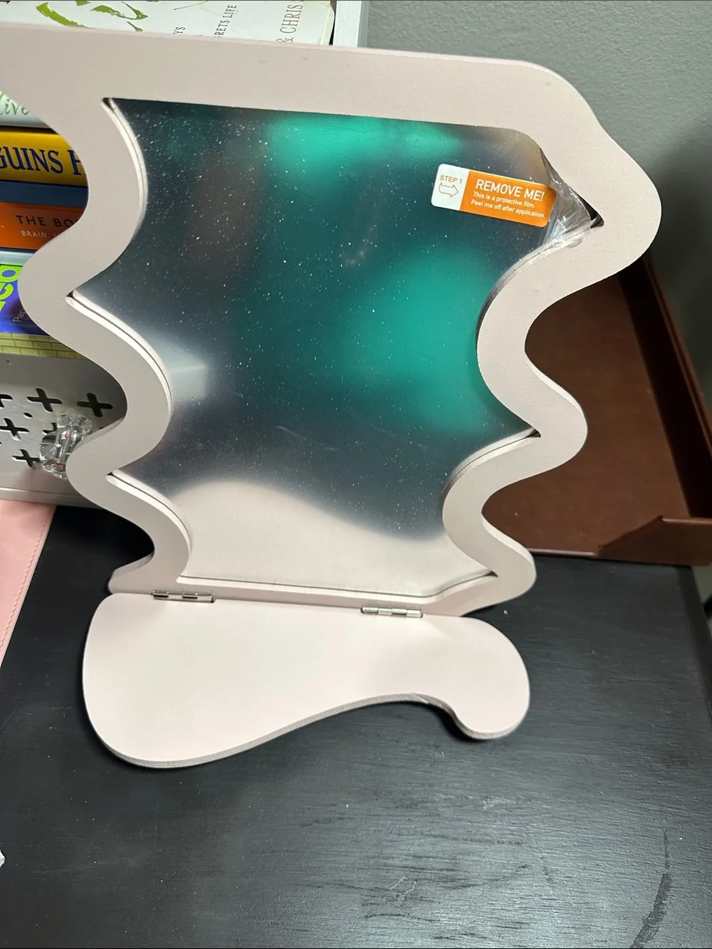 Decorative Shelf Mirror in Beige New in Box